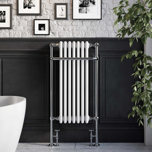 Scudo Ilkley 7 Column Traditional Radiator - Chrome White TRADRAD004