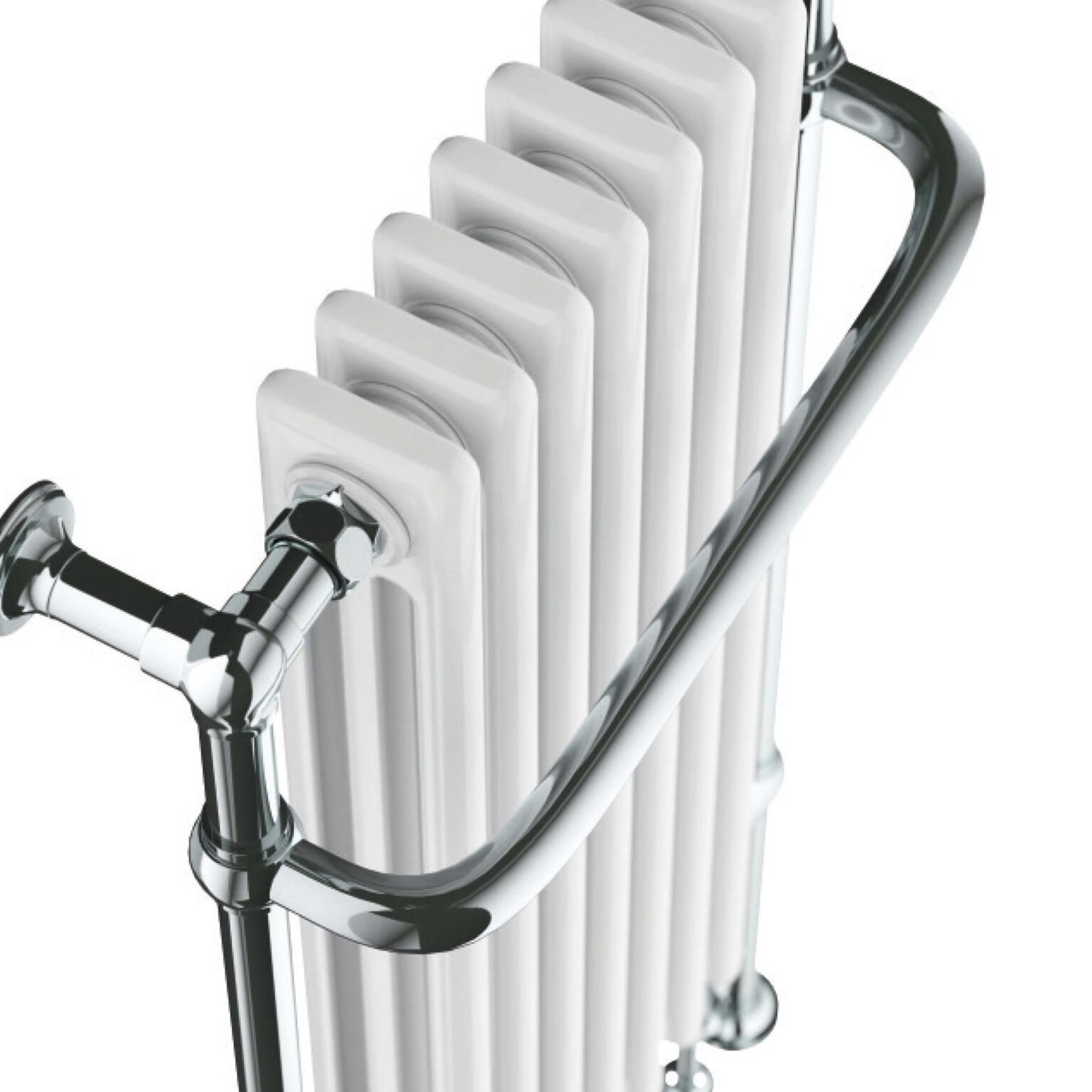 Scudo Ilkley 7 Column Traditional Radiator - Chrome White TRADRAD004