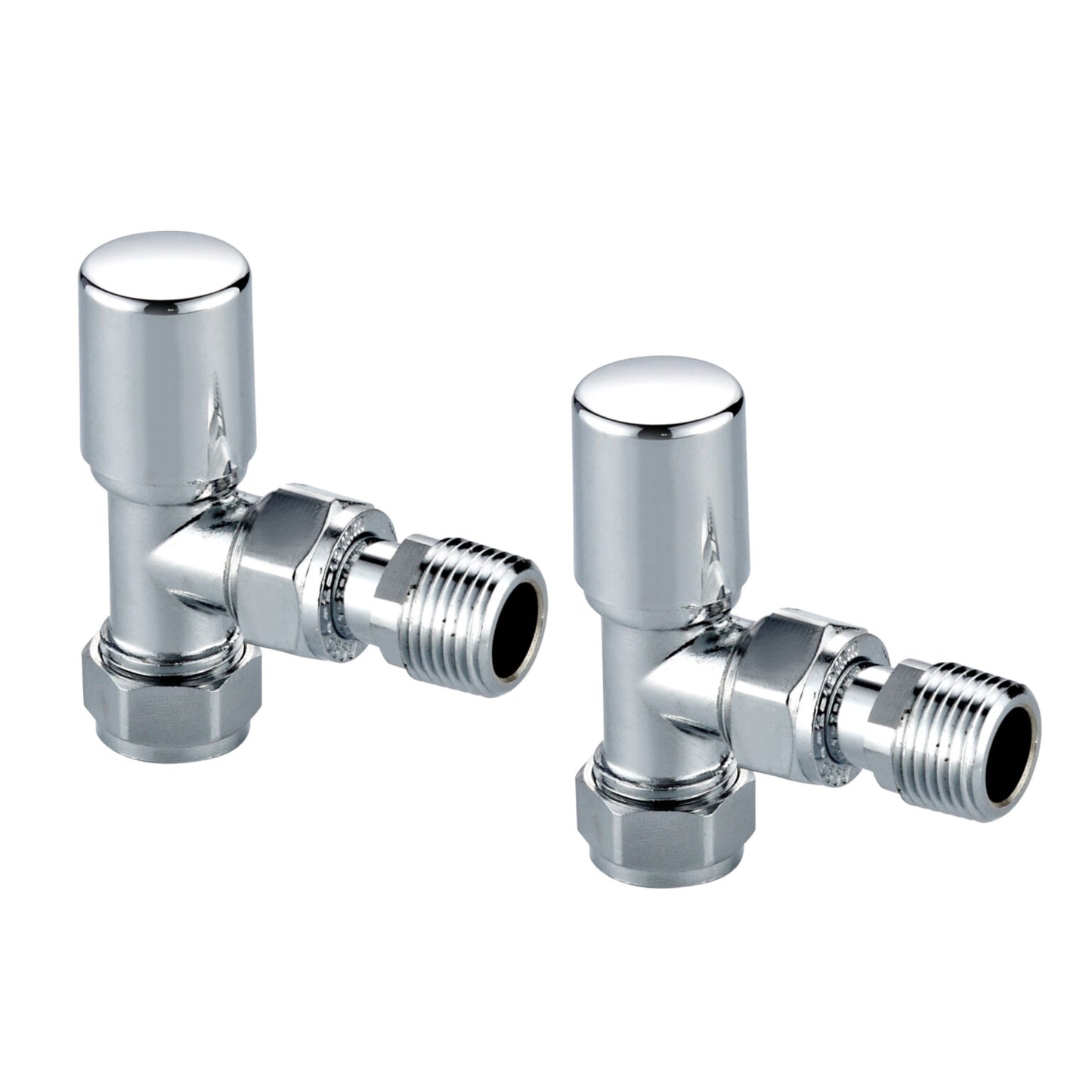 Scudo Chrome Angled Radiator Valves TRV002