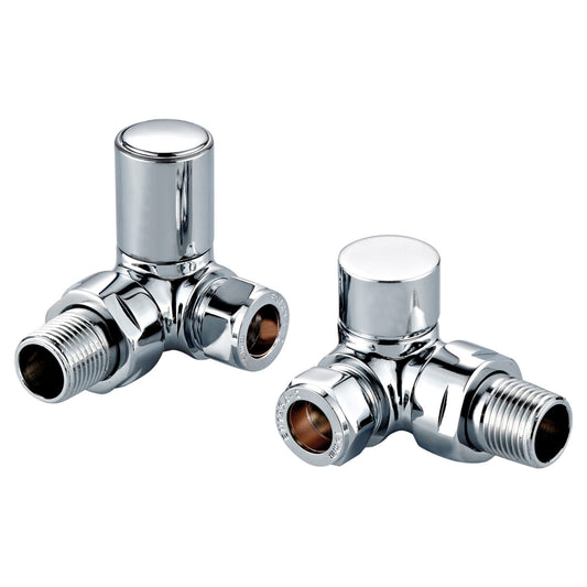 Scudo Double Corner Radiator Valves - TRV003