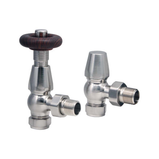 Designer Angled Valves Nickel (Pair) TRV010