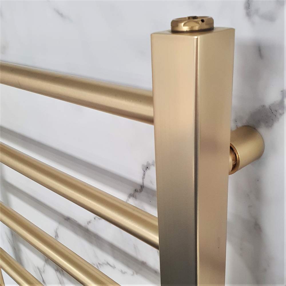 Apres 500 x 800mm Brushed Brass Towel Radiator