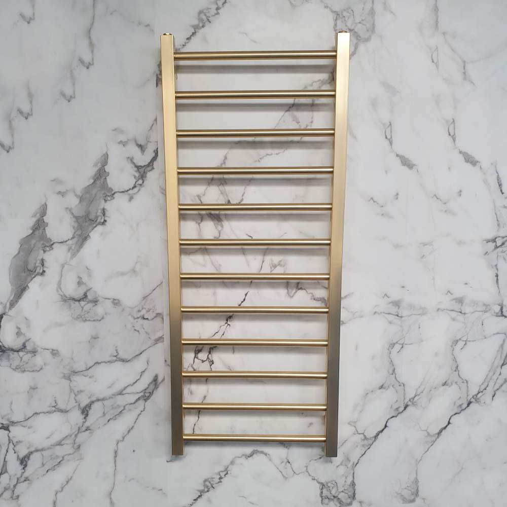 Apres 500 x 800mm Brushed Brass Towel Radiator